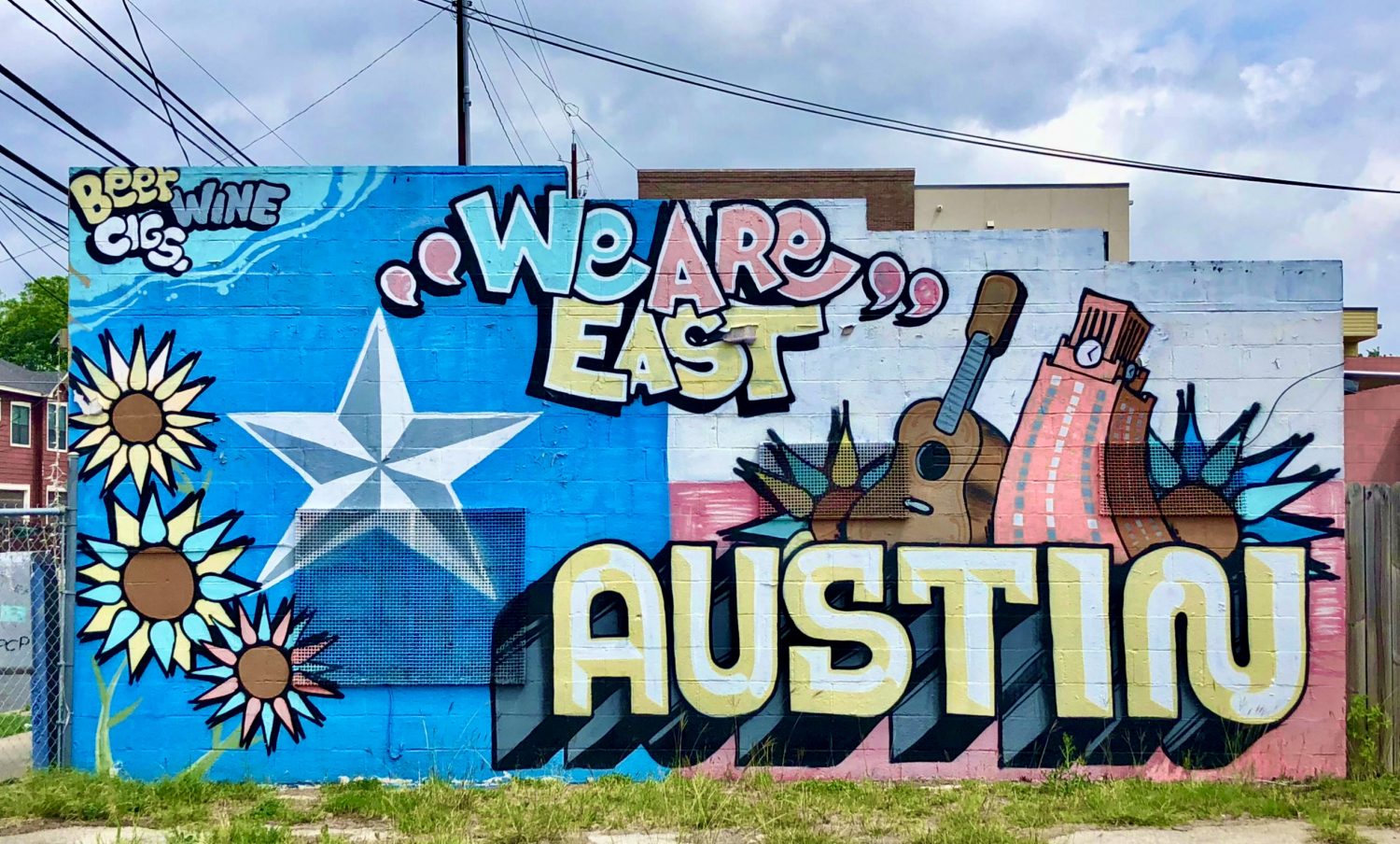 Image of street mural that says "We are East Austin"