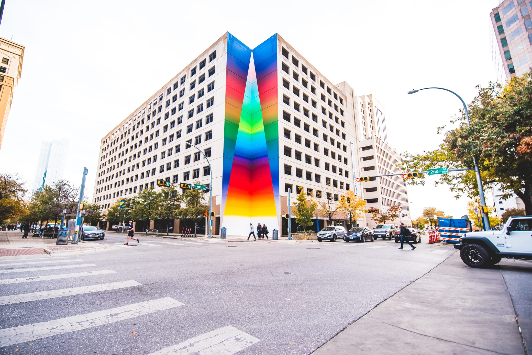 Image of one of Austin's tallest mural artwork downtown.